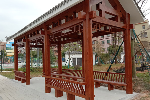 水泥廊亭——廣東省東莞市橫瀝鎮(zhèn)長(zhǎng)巷村委會(huì)