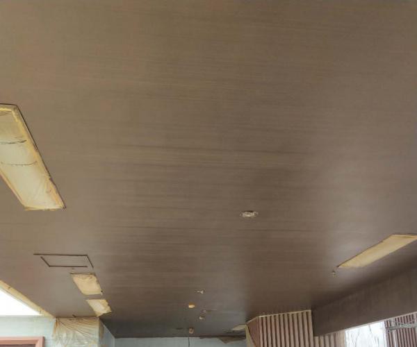 安徽亳州頂層石膏板仿木紋施工項目直紋案例